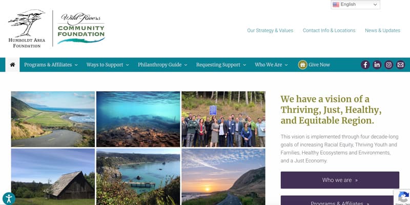 Screenshot of hafoundation.org website